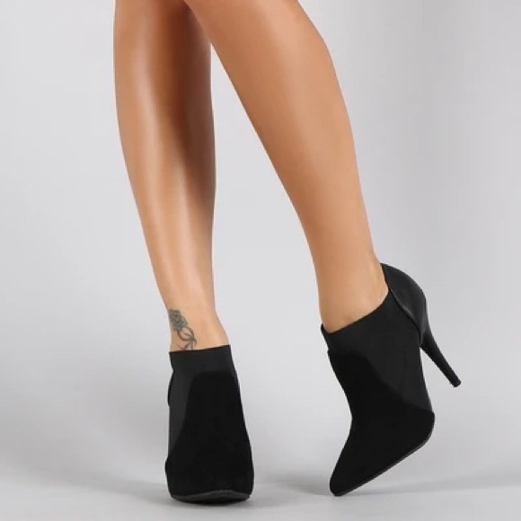 Anne Michelle Black Heeled Boots size 10 - Picture 1 of 5